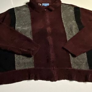 Vintage Stag Hill Full Zip Grandpa Sweater Mens XXL